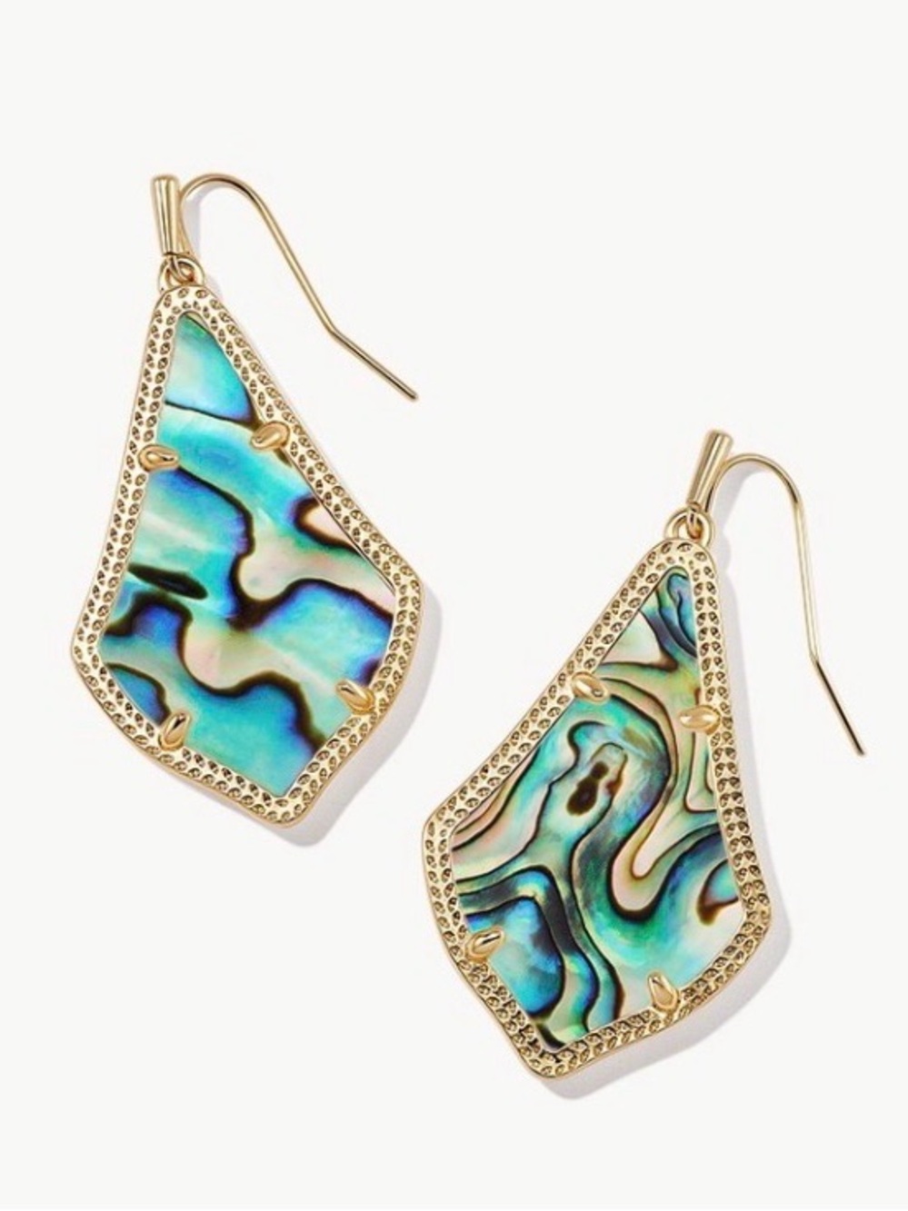 Kendra Scott Alex Drop Earrings - Gold & Abalone